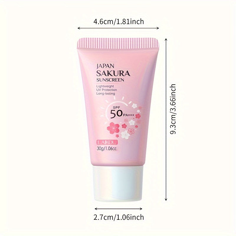 Juego de 3 Cremas solares unisex Sakura SPF50 PA+++ para protección contra luz azul y polvo