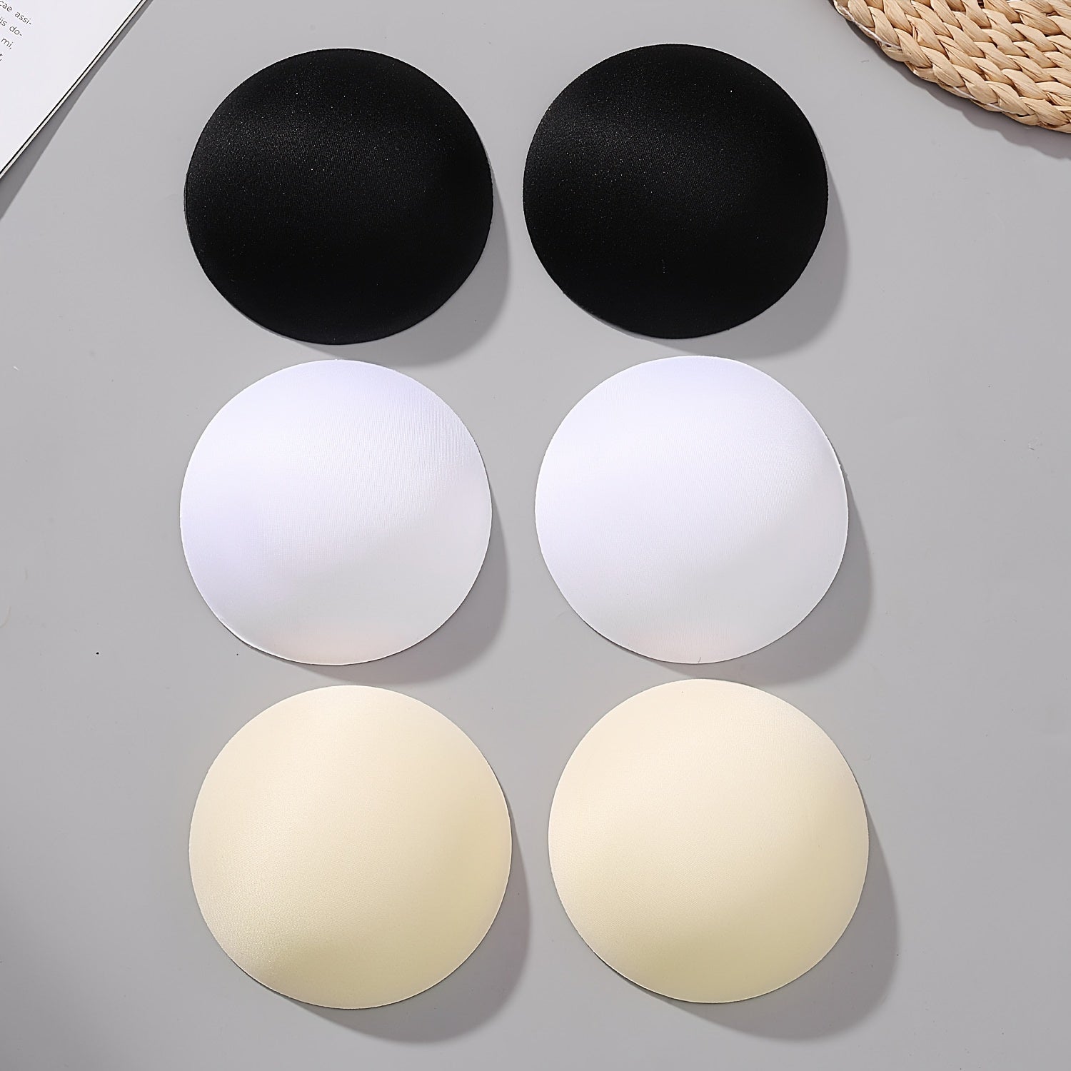 Lingerie Breast Pads for Sports Bras Seamless Sponge Inserts 3 Pairs