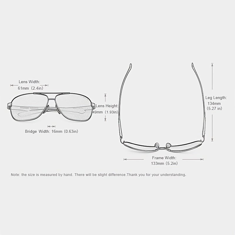 Unisex Polarized Sunglasses Magnesium Aluminum Alloy Frame UV Protection for Outdoor Activities