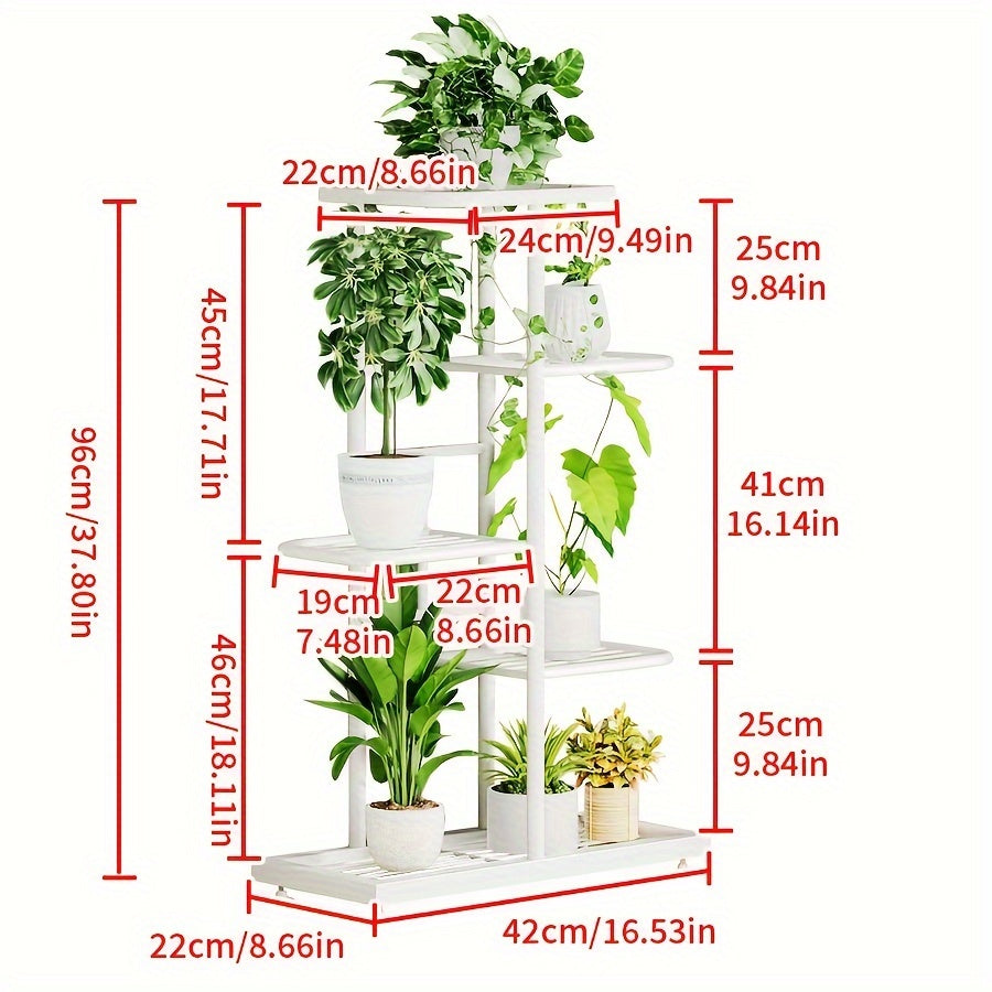 Iron 5-Layer Metal Plant Stand for Indoor and Outdoor Flower and Pot Display