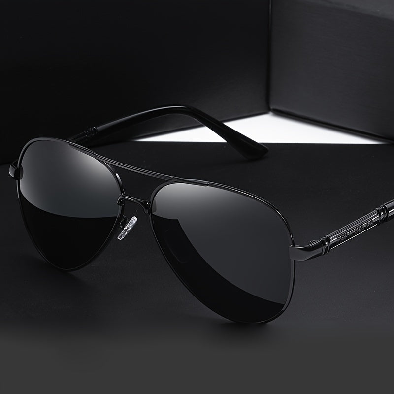 Unisex Aviator Sunglasses Metal Frame UV Protection Anti Glare for Driving Beach Travel