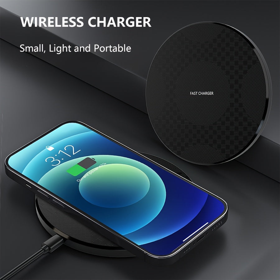 Cargador inalámbrico rápido de 10W alimentado por USB con indicador de carga para teléfonos