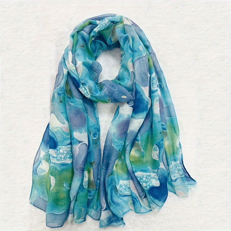 Breathable Tie-Dye Scarf for Women Sun Protection Casual Accessory