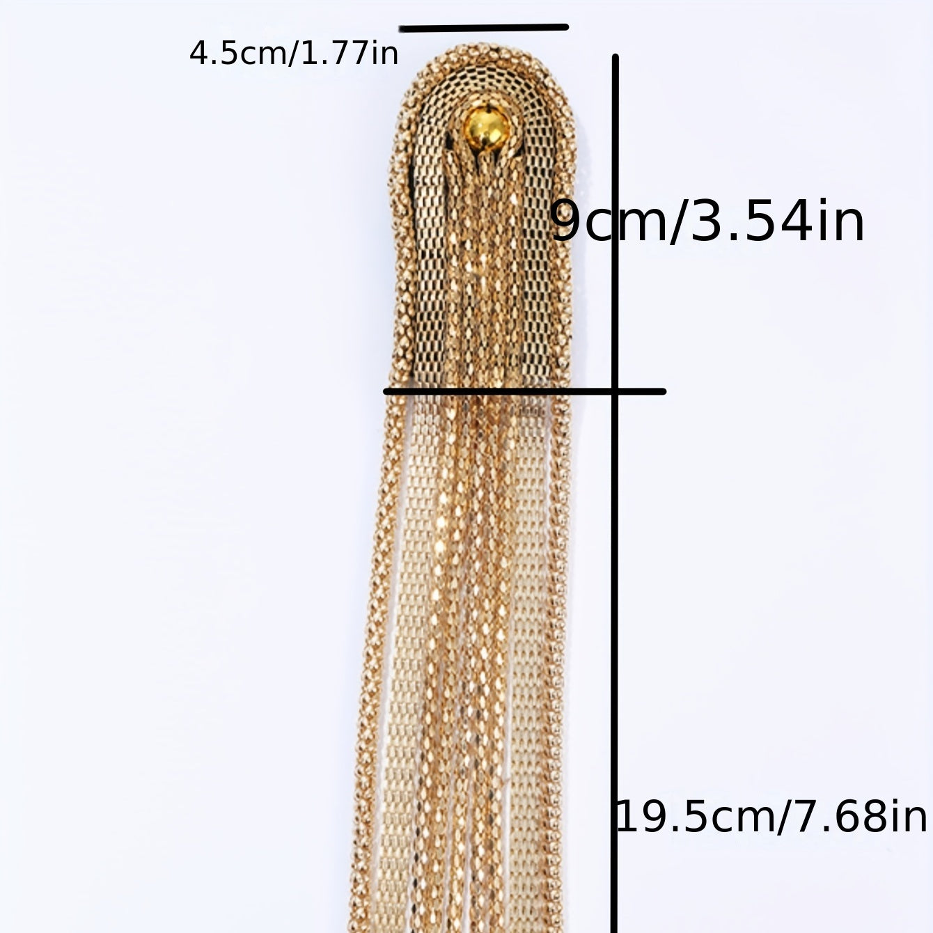 Men's Retro Tassel Chain Shoulder Badge 1pc Accessories