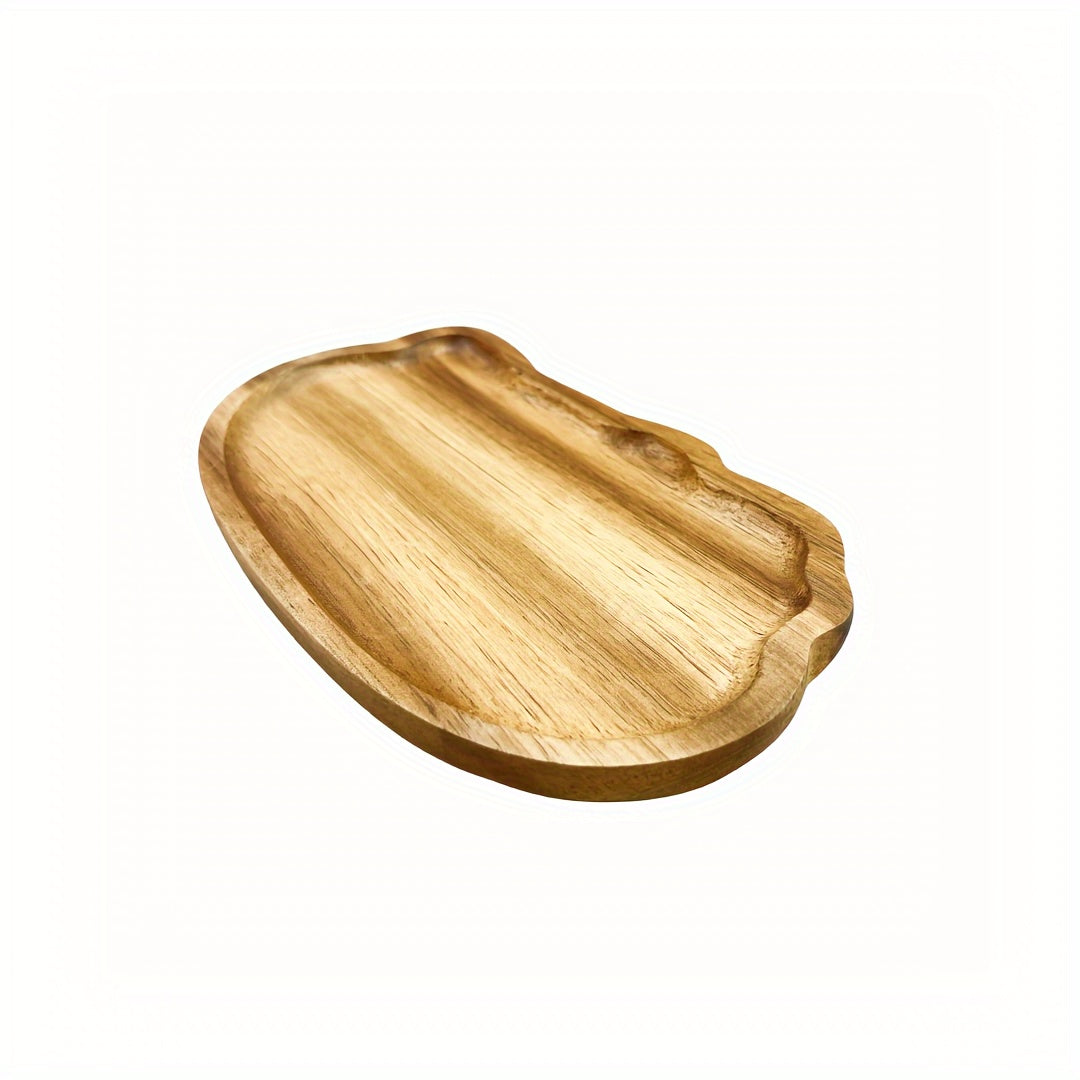 Acacia Wood Serving Tray Irregular Shape with Smooth Polished Surface for Cheese Bread Fruits Vegetables