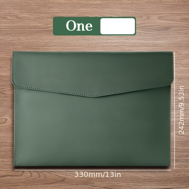 Bolsa de documentos A4 de PU impermeable de gran capacidad para oficina y negocios