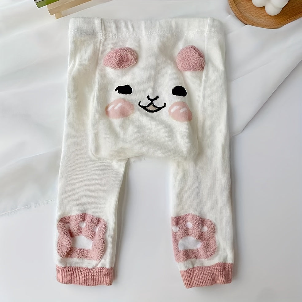 Conjunto de leggings para niños de mezcla de algodón 2 unidades, suaves, elásticos, para todas las estaciones, con dibujos animados