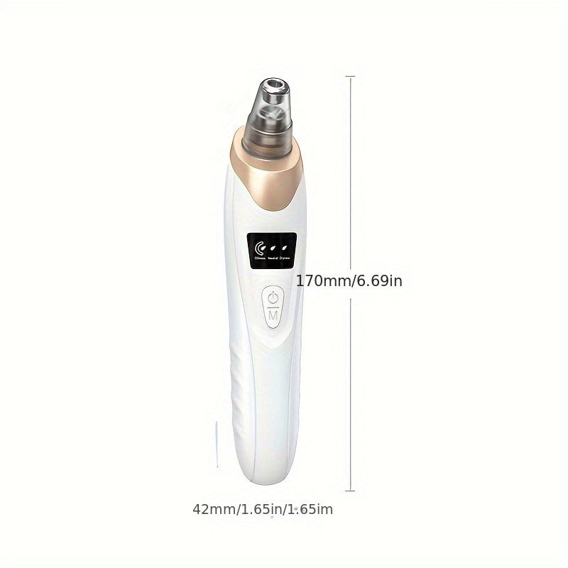 Electric Blackhead Remover with 5 Suction Levels and Probe Tips USB Rechargeable Facial Pore Cleaner