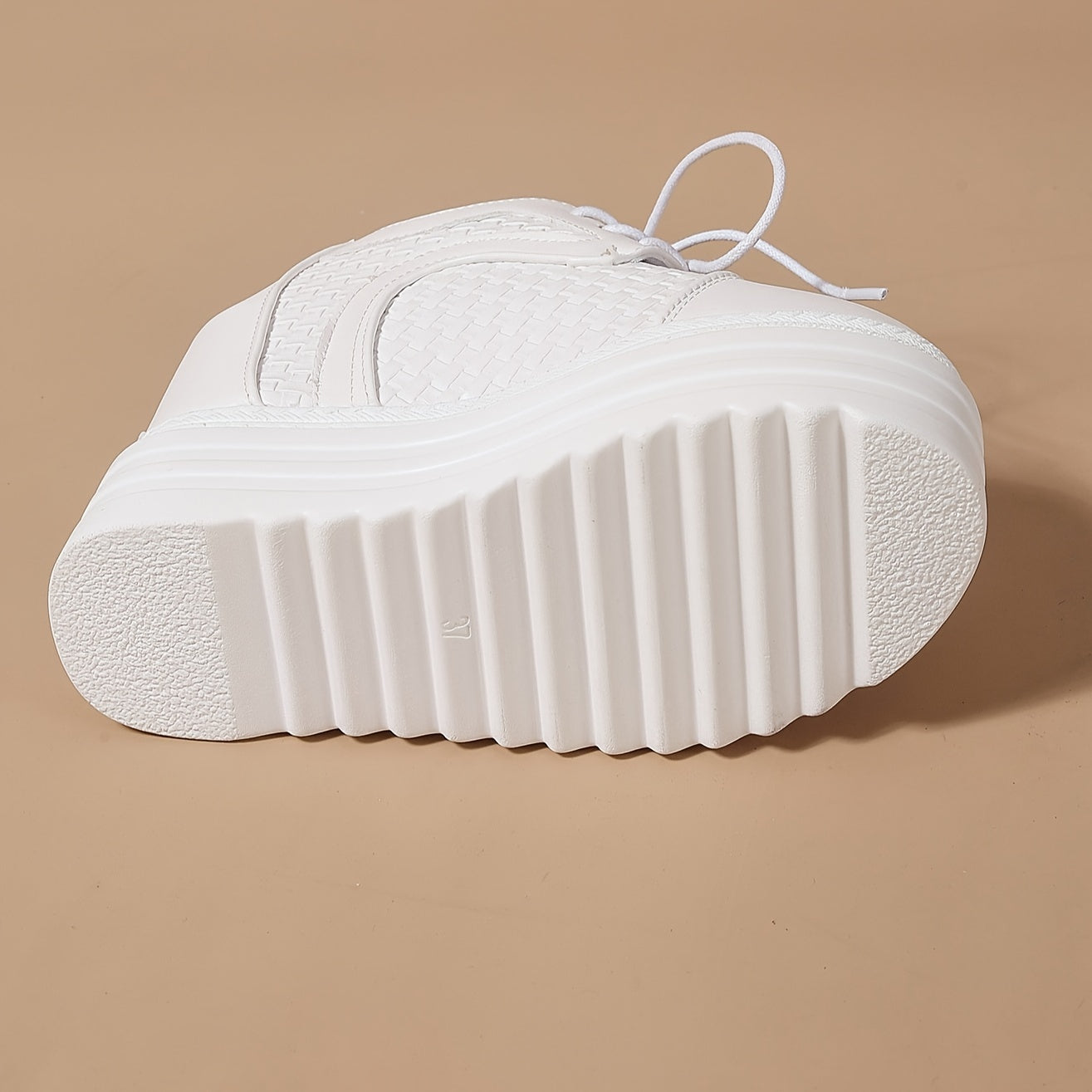 Zapatillas de PU transpirables para mujer con plataforma de tacón de 12cm, zapatos casuales