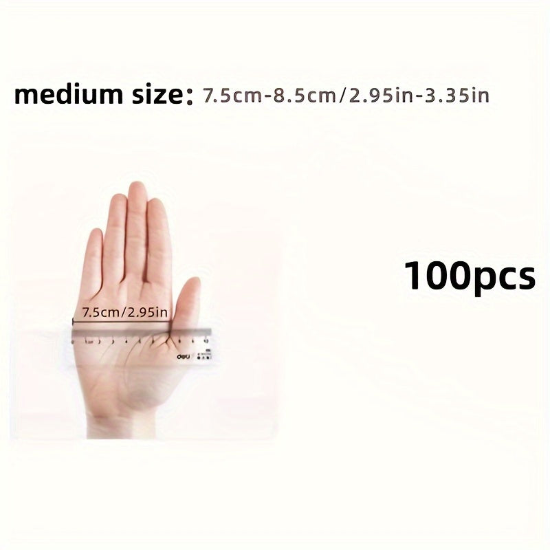 100 TPE bir martalik qo'lqoplar - Oshxonalarda, Restoranlarda, Mehmonxonalarda, Hayvonlarga g'amxo'rlikda va Tashqarida foydalanish uchun suv o'tkazmaydigan, qo'rg'oshinsiz va latekssiz.