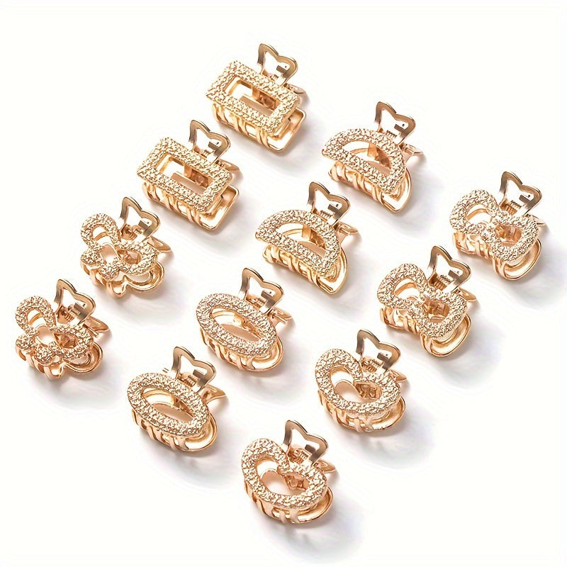 Set of 12 Small and Medium Hair Clips for Women Hair Styling Accessories