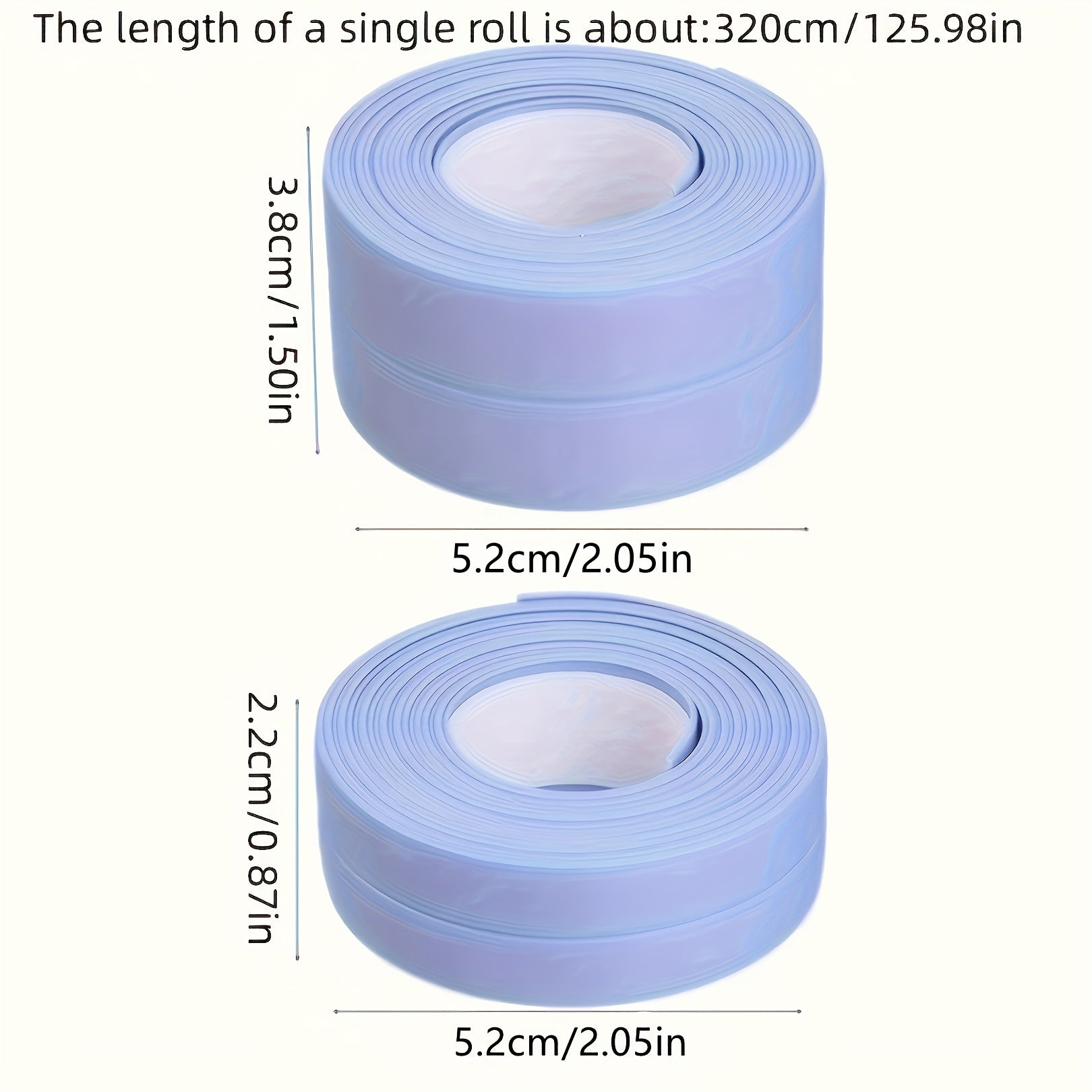 1 dona PVC suv o'tkazmaydigan muhrlash lentasi lavabolar, pechlar, oshxona va hammom uchun. Muhrlash, bezatish va himoya qilish uchun ideal.