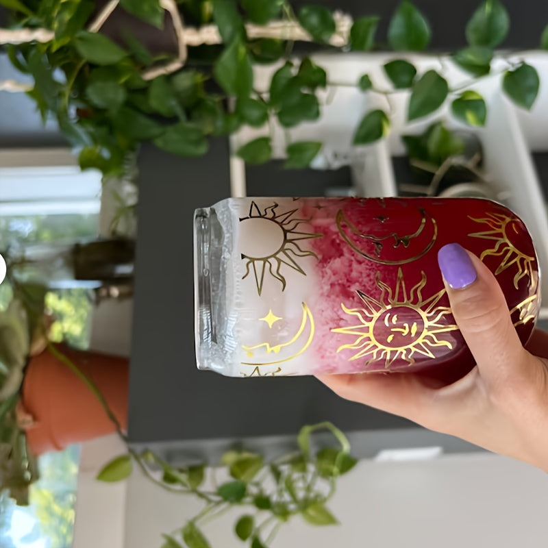 16 Oz Reusable Glass Coffee Mug Dishwasher Safe Cold Drinks Gift