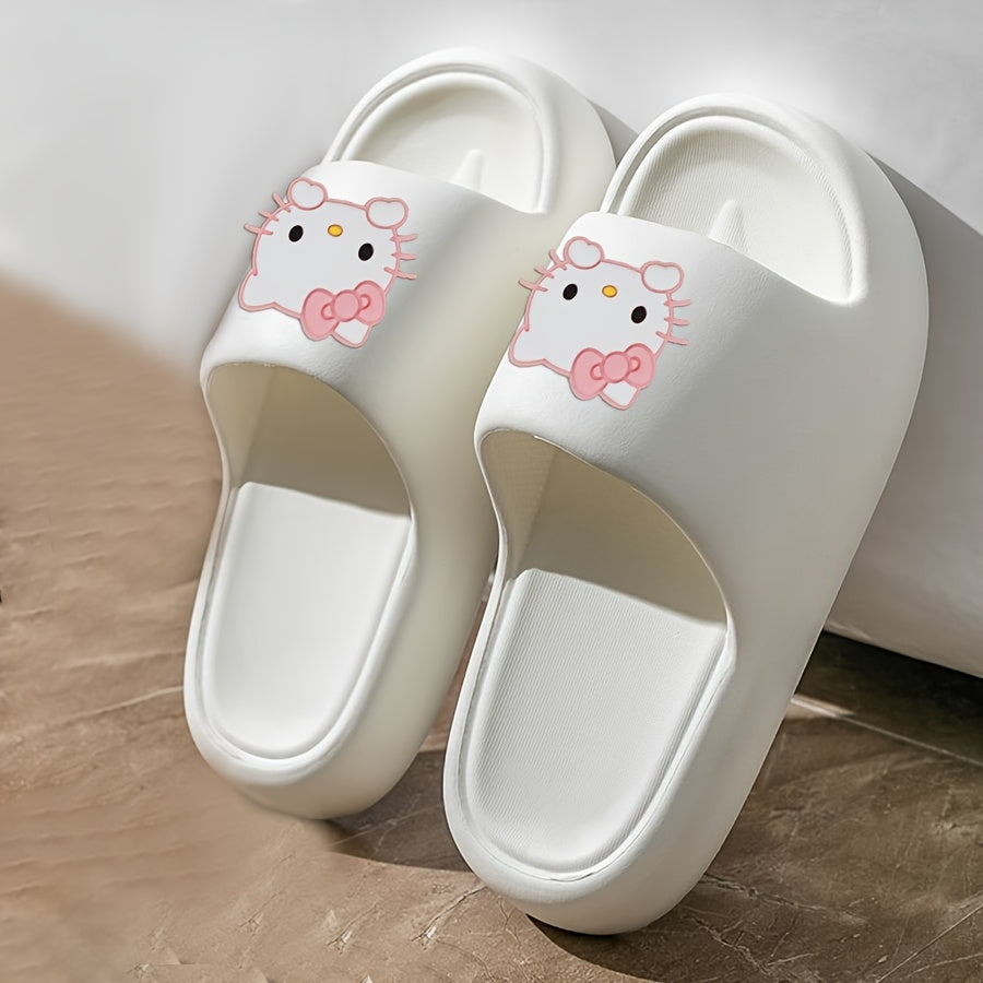 Women's EVA Slide Sandals Black Red Bow Indoor Outdoor Comfort