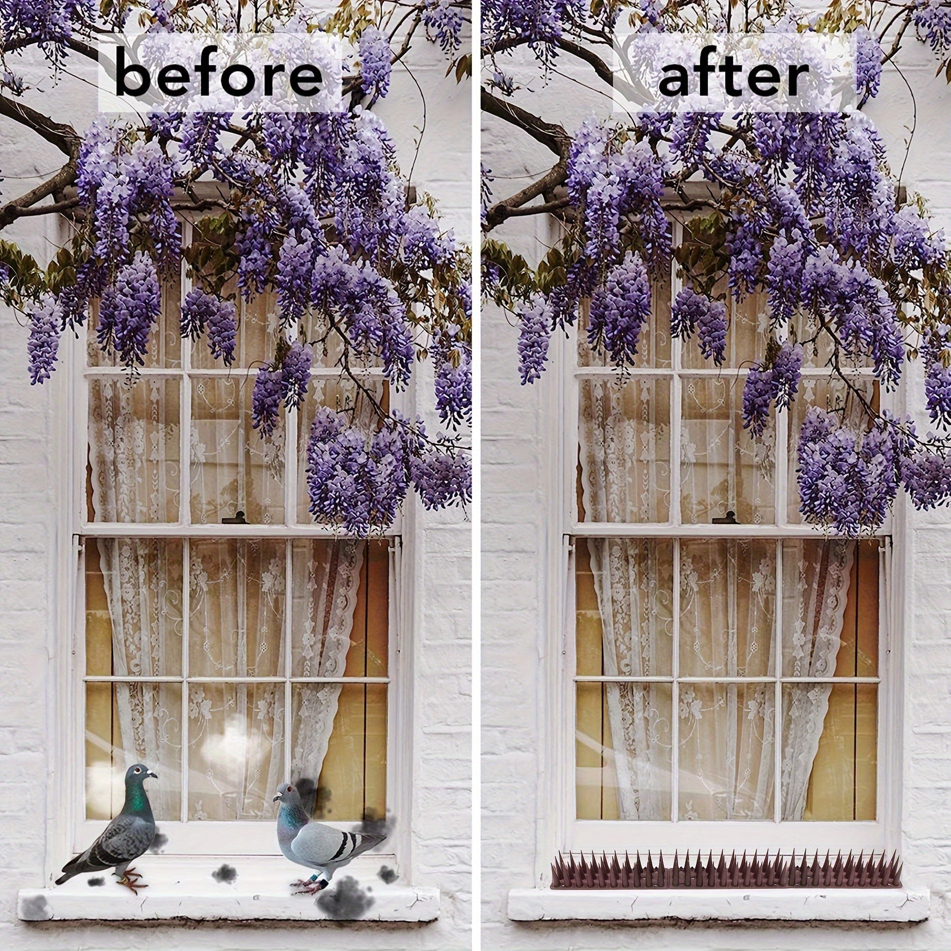 Plastic Bird Spikes for Outdoor Pest Control 20-60cm Fence Deterrent Spike