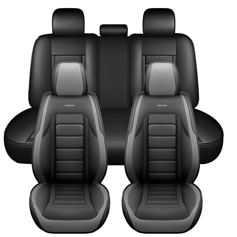 Универсальные накидки на автомобильные сиденья из искусственной кожи для полного покрытия, все сезоны
