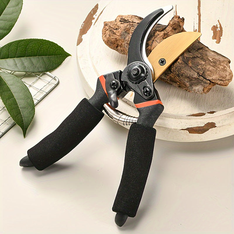Titanium Bypass Pruning Shears 21.59cm Heavy Duty Garden Scissors Alloy Steel Modern Style