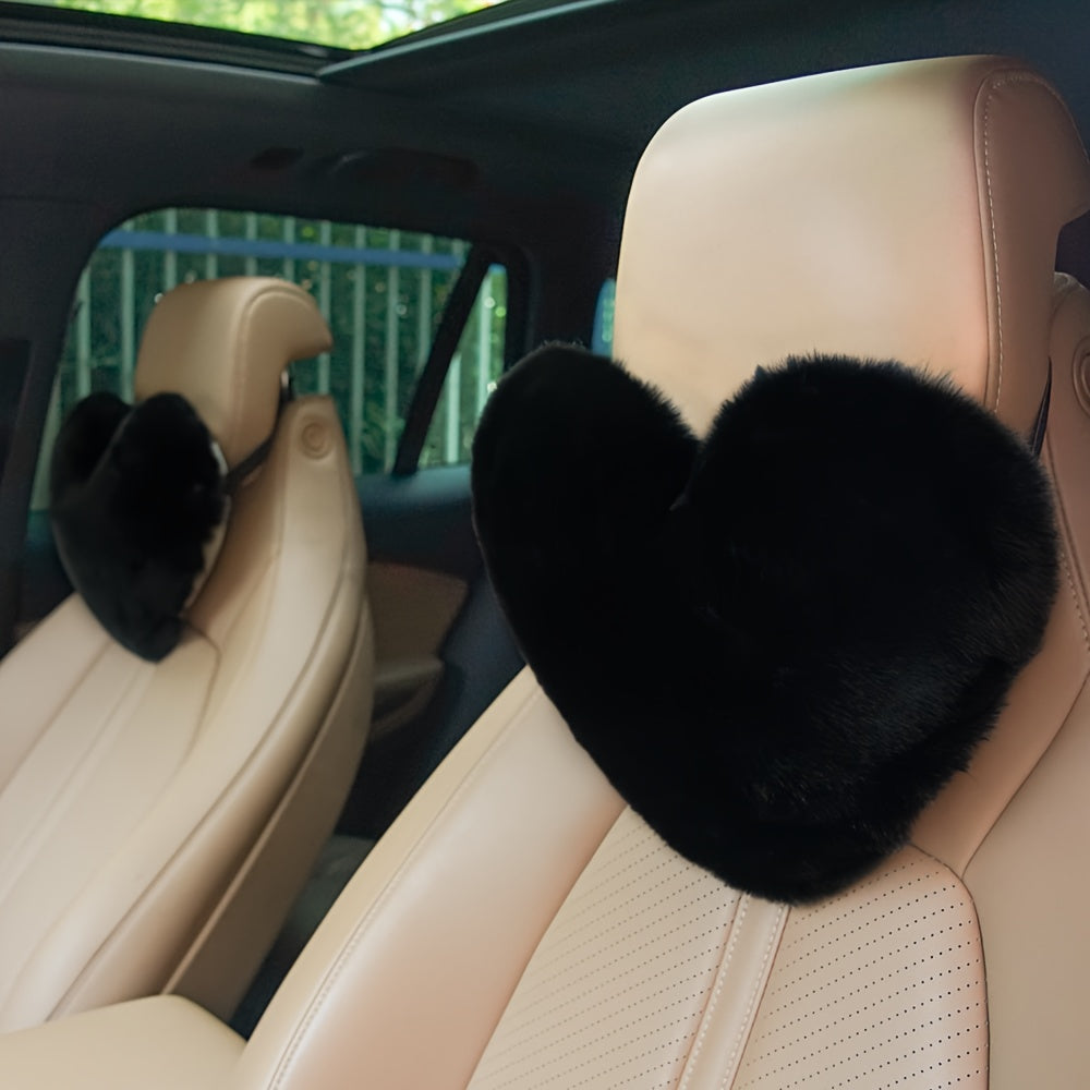 Car Seat Pillow Neck Rest Plush Headrest for Cars Interior Accessories