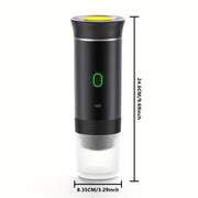 Sayohat, lagerda va avtomobilda foydalanish uchun ixcham elektr espresso mashinasi, Type-C bilan o'z-o'zidan isitiladi, RV, piyoda sayohat va ofisda foydalanish uchun yerda qahva va kapsulalar bilan mos keladi. Issiq va sovuq qahva tayyorlash mumkin.