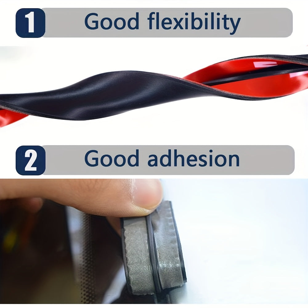 Tira de sellado para parabrisas de coche, banda de goma, sellador de clima, 4m, impermeable, a prueba de ruido