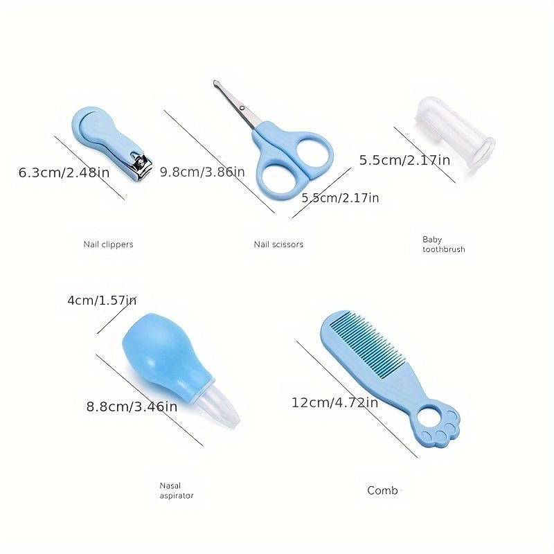 Baby Care Set for Ages 0-3 Includes Nail Clippers Comb and Scissors Safe PP Material