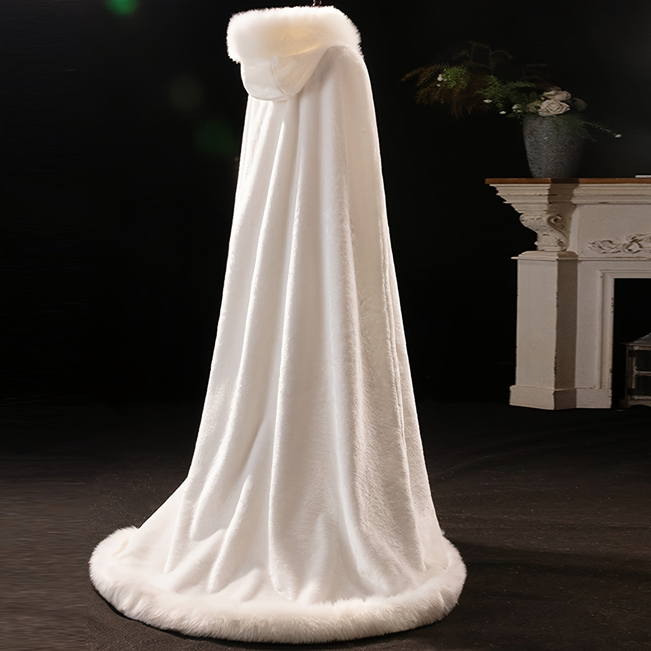 Women’s Faux Fur Shawl Windproof Warm Wrap for Weddings Winter Outdoor Autumn