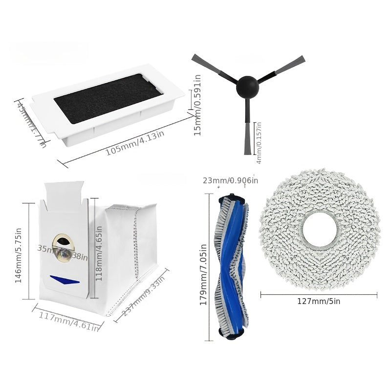 Запасные части для роботизированных пылесосов ECOVACS T30S PRO, T30 PRO, OMNI, YEEDI M12 Pro