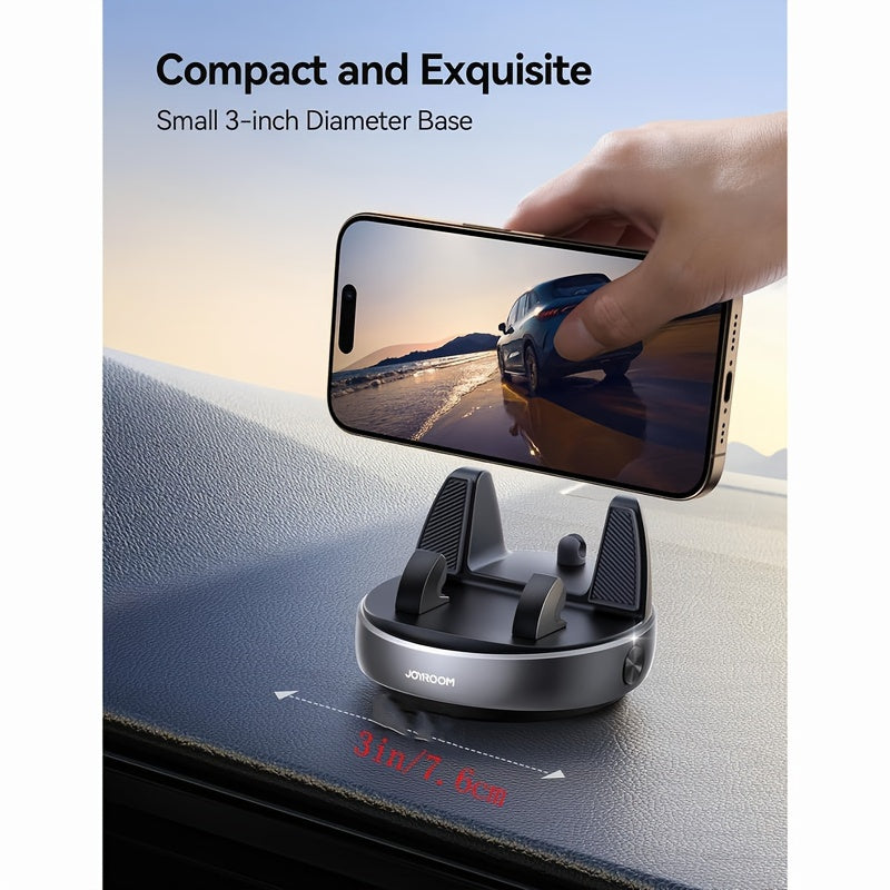 Soporte universal para teléfono de coche ajustable con resorte, montaje en tablero, rotación de 360°