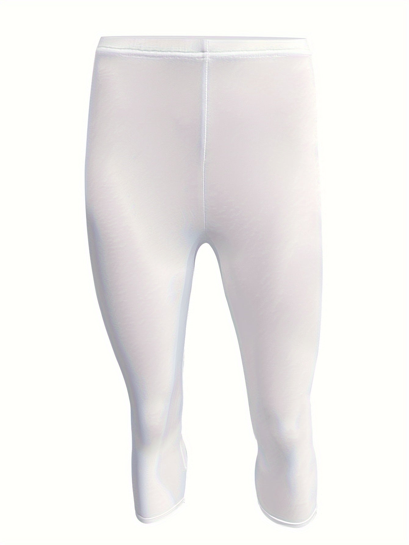 Plus Size Women's High-Waisted Yoga Leggings Stretchy Capri for Summer