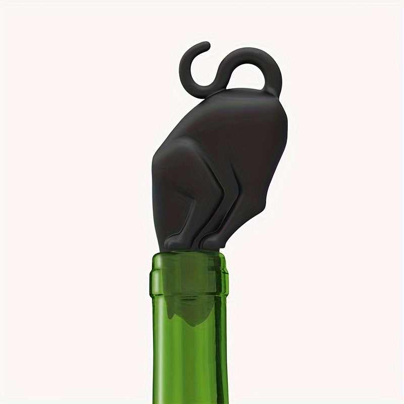 Silicone Cat-Shaped Wine Stopper Reusable Beer Bottle Sealer Freshness Preserver