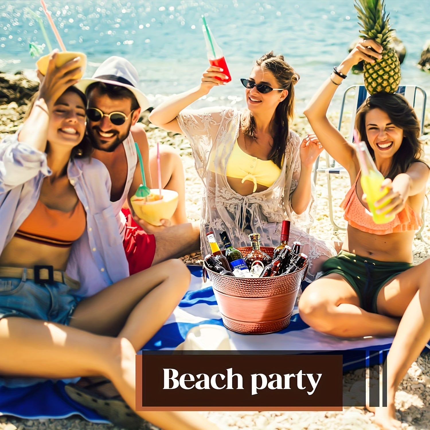 14.8 Quart Stainless Steel Insulated Beverage Tub for Parties and Oktoberfest