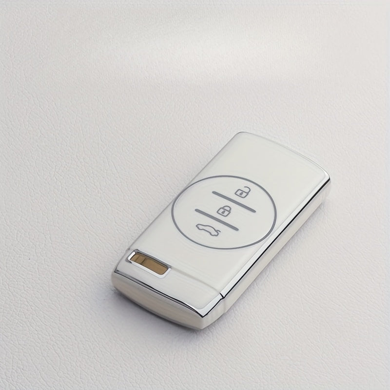 Universal TPU Car Key Fob Case Wear-Resistant Anti-Fall Cover with Keychain