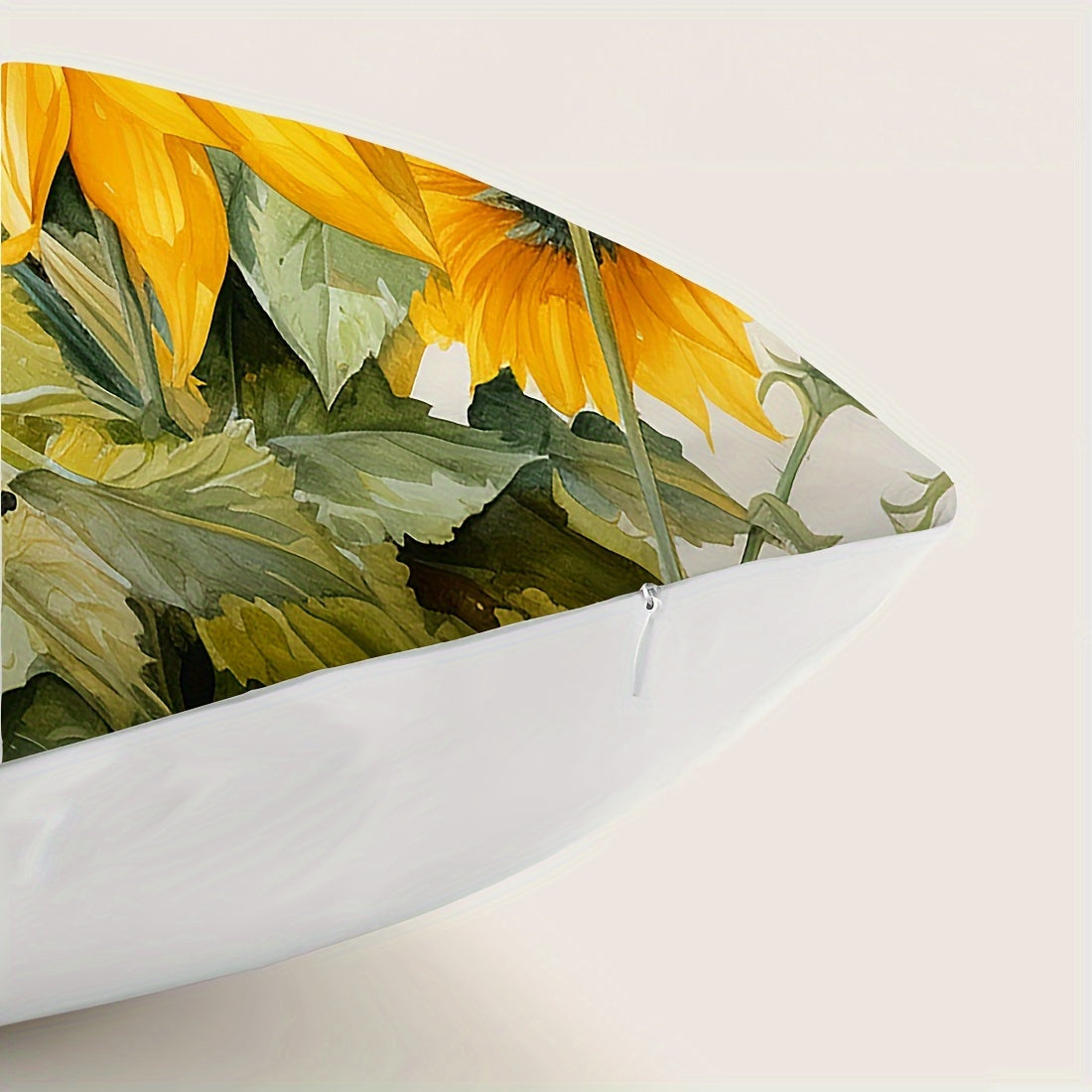 Sunflower Butterfly Design Throw Pillow Cover 45x45cm Peach Skin Velvet Decorative Sofa Bed Bedroom