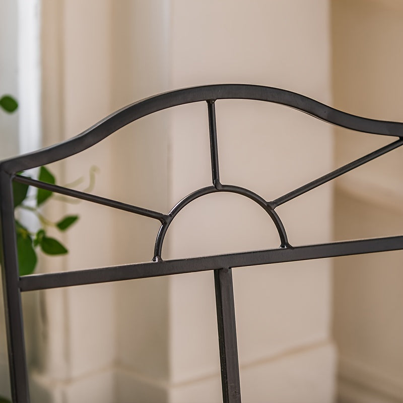 American-Style Iron Fireplace Log Holder for Indoor Firewood Storage