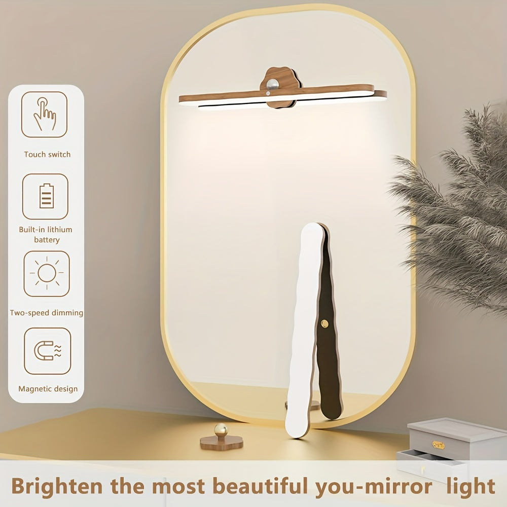 LED Wall Light with Adjustable 360° Rotation Touch Control USB Charging Magnetic Wall Mount for Makeup