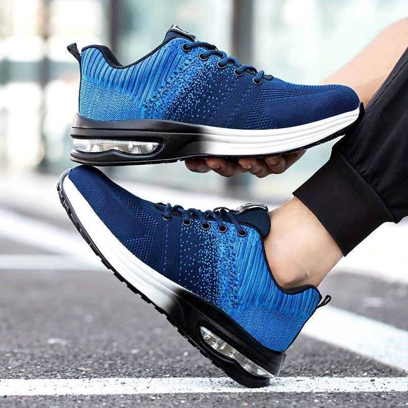 Women Steel Toe Safety Shoes Breathable Fabric Anti-Puncture Work Sneakers Blue Black