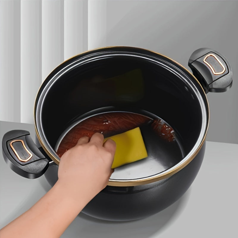 Ollas de hierro fundido de 8L, gran capacidad, antiadherente, para guisos y sopas, cocinas de gas y de inducción