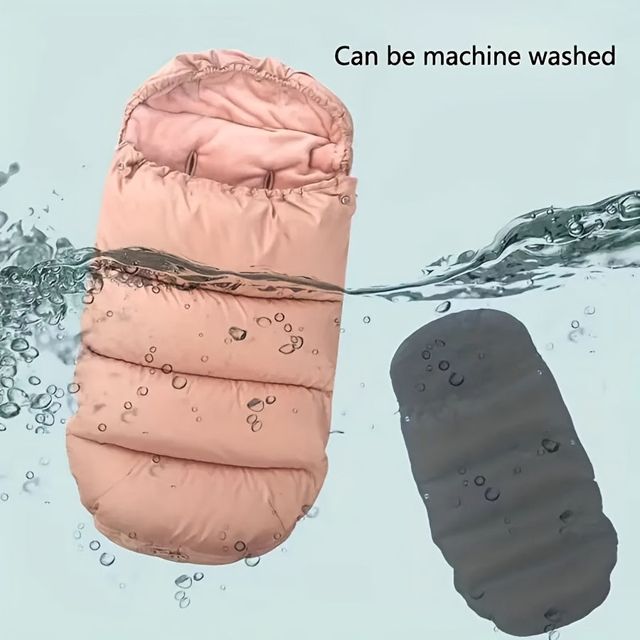 Cubierta impermeable para niños con cremallera para cochecitos Rosa y Negro