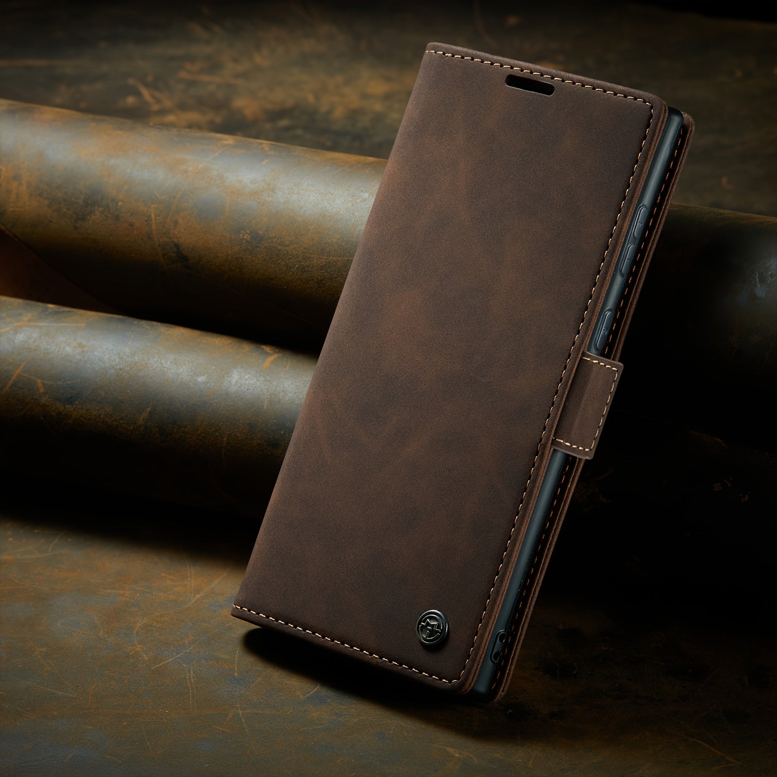 Retro Frosted Faux Leather Flip Phone Case for Samsung Galaxy S21 FE S22 Plus S23 Ultra S24 Ultra S25 S25 Plus