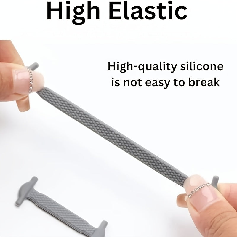 16 Pcs Elastic No-Tie Shoelaces Silicone Quick-Fit Durable Replacement