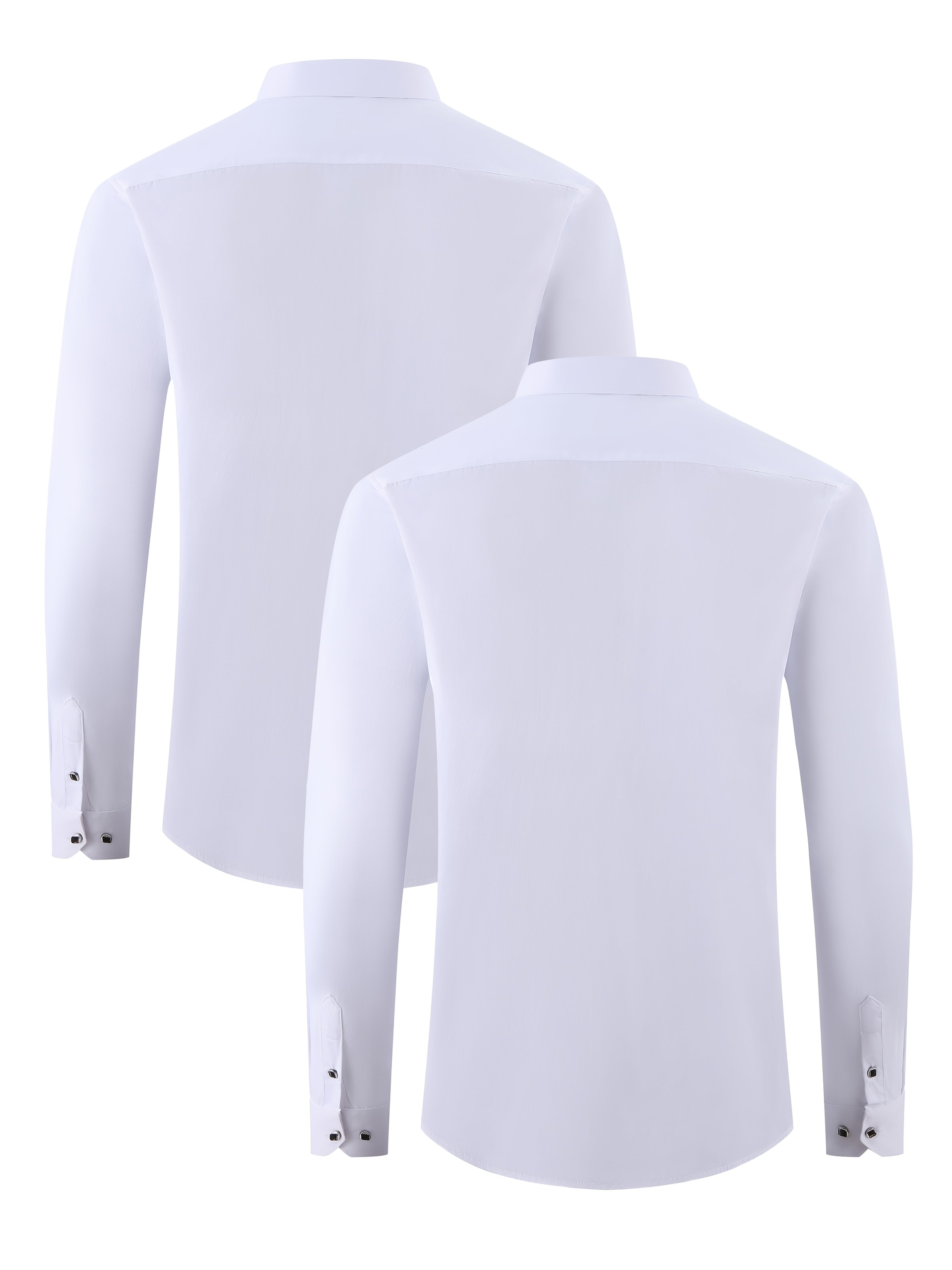 Men's Plus Size Dress Shirts Long Sleeve Collared Button-Up for Business Spring Fall