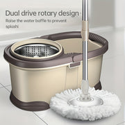 Automatic Rotation Mop Set with Bucket and 3 Replacement Heads for Wood Floors