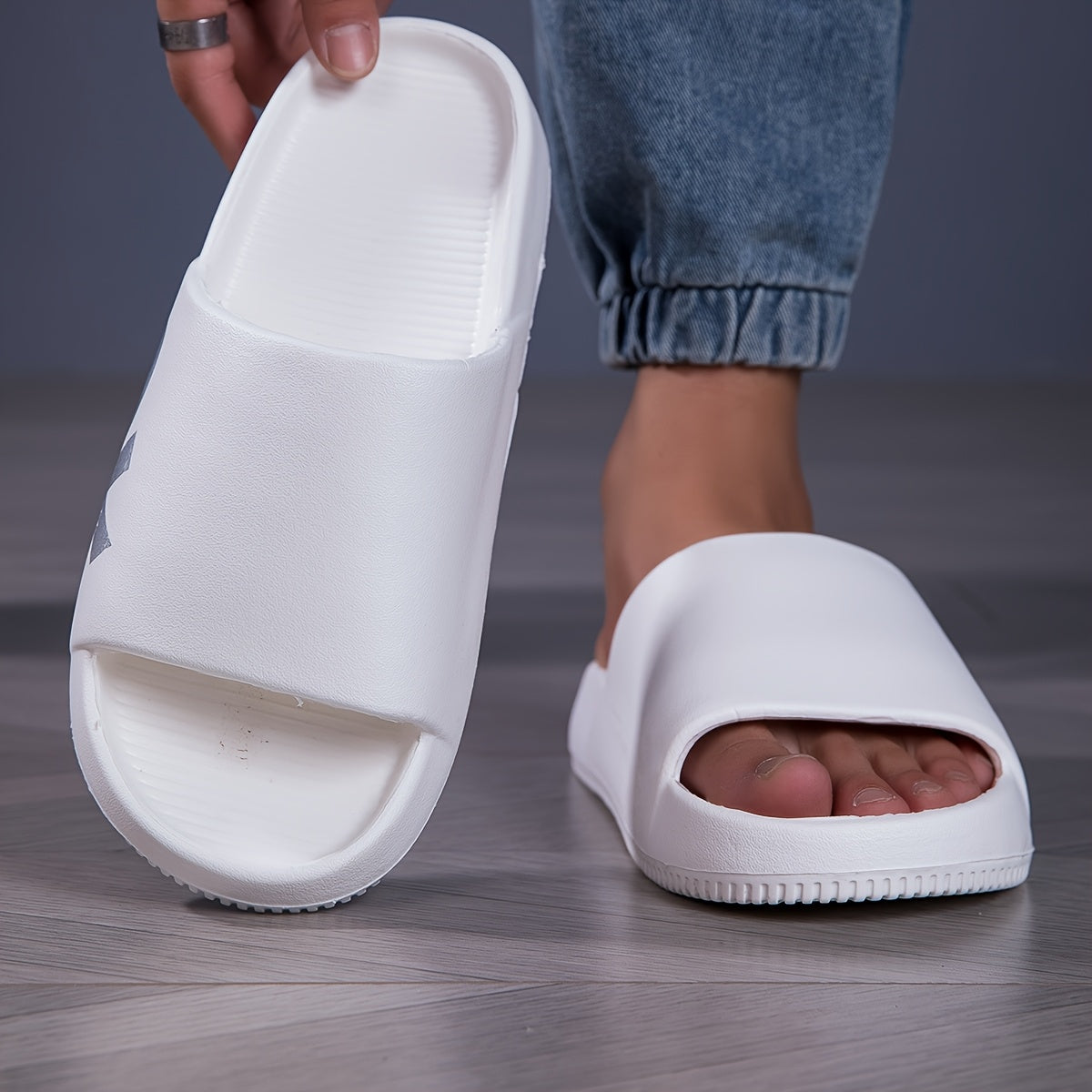Unisex Soft Cotton Slippers Casual Indoor Outdoor Flip Flops for Summer