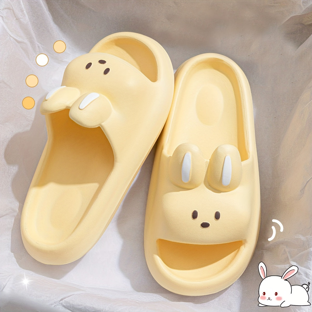 Ayollar uchun EVA Bunny Slides tormozsiz, engil hammom poyabzali