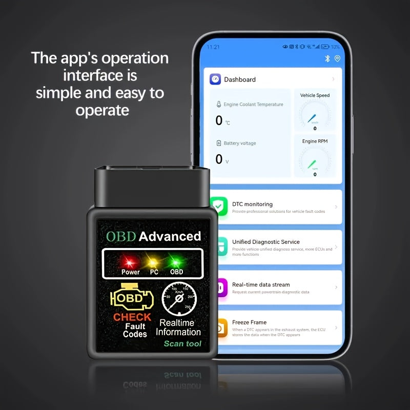 Mini OBD2 Bluetooth Diagnostic Scanner Car Diagnostic Tool for Vehicles