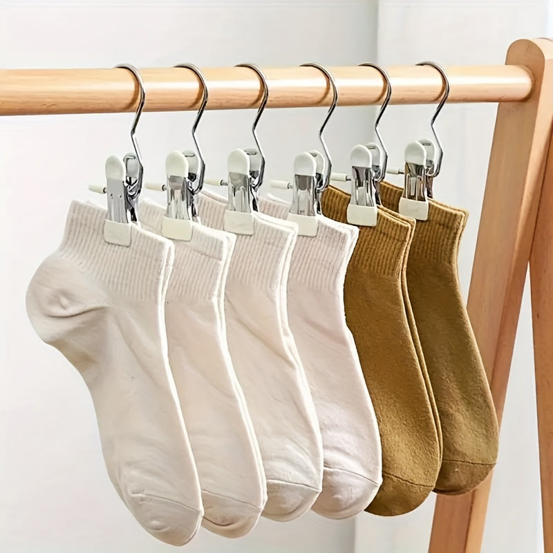 Set of 10 Stainless Steel Trouser Hangers Non-Slip Heavy Duty Metal Space-Saving for Jeans Skirts