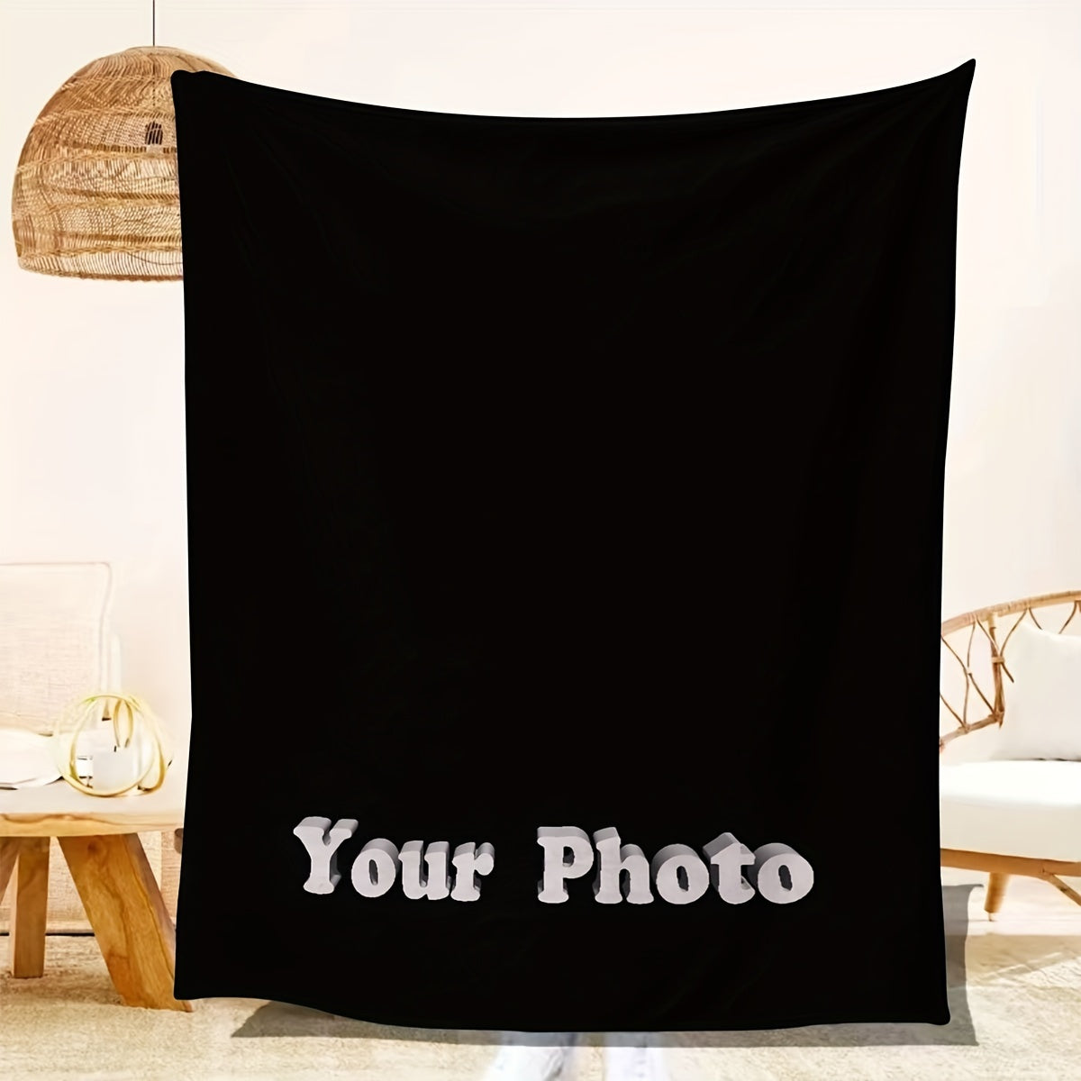 Personalized Digital Print Flannel Blanket Cozy Soft All-Season Gift
