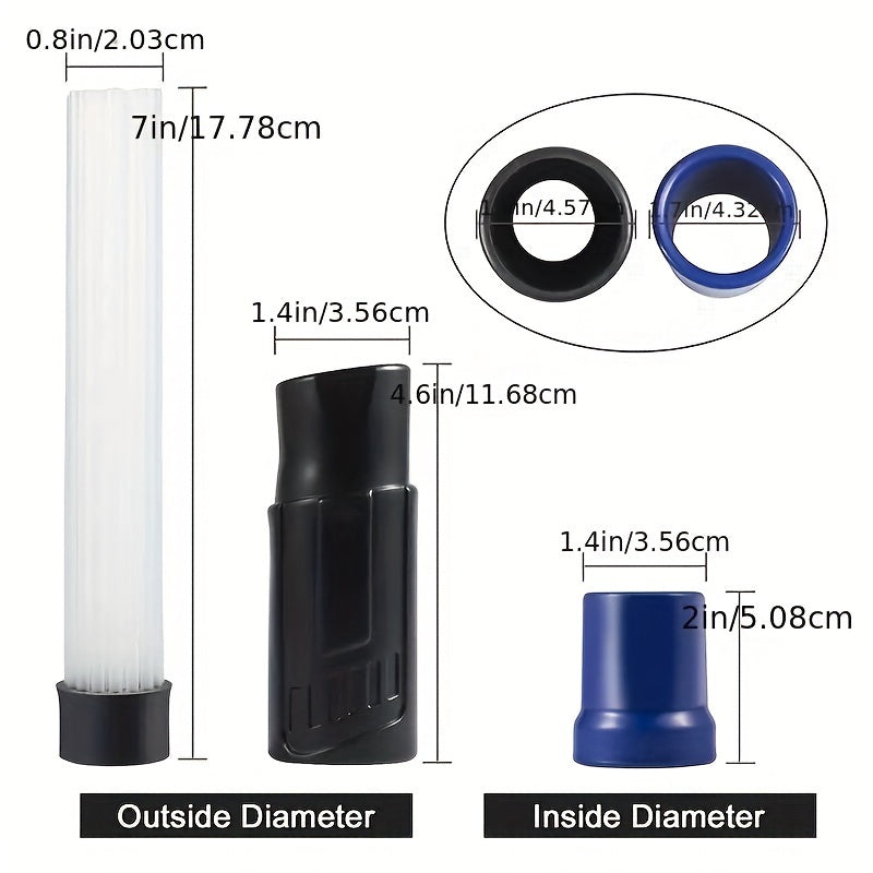 Dust Cleaner Attachment Kit for Home and Car with Small Suction Brush Tubes