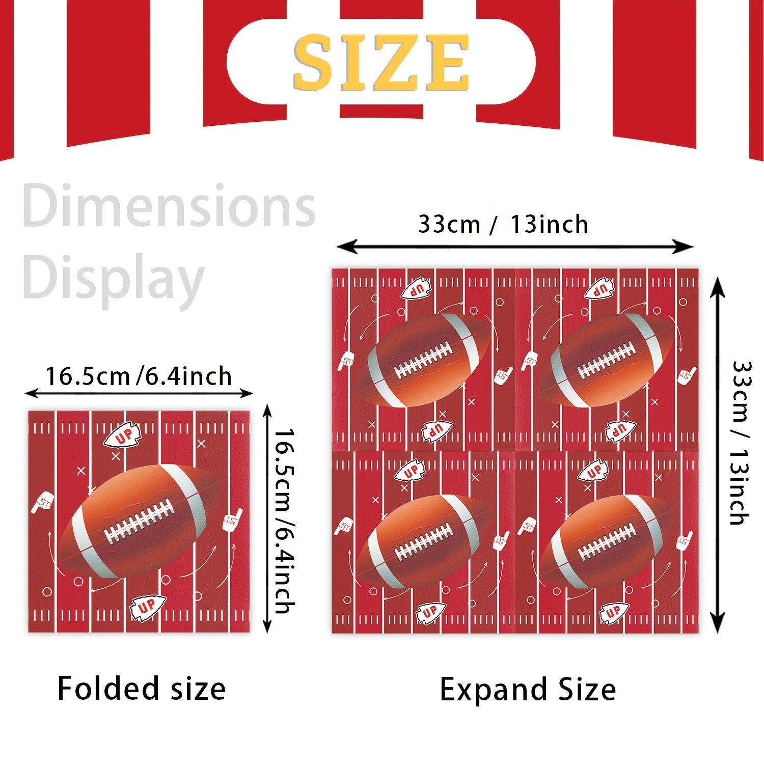 Servilletas temáticas de fútbol para eventos deportivos y fiestas Pack de 20