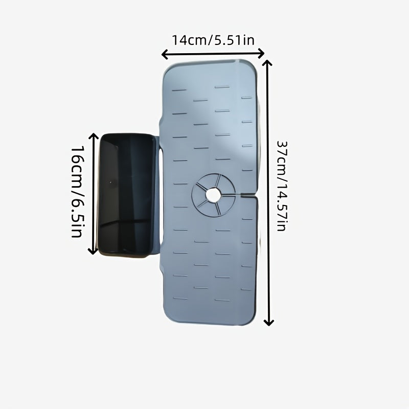 Silicone Sink Faucet Drip Tray Waterproof Tilt Design for Kitchen Bathroom Bar